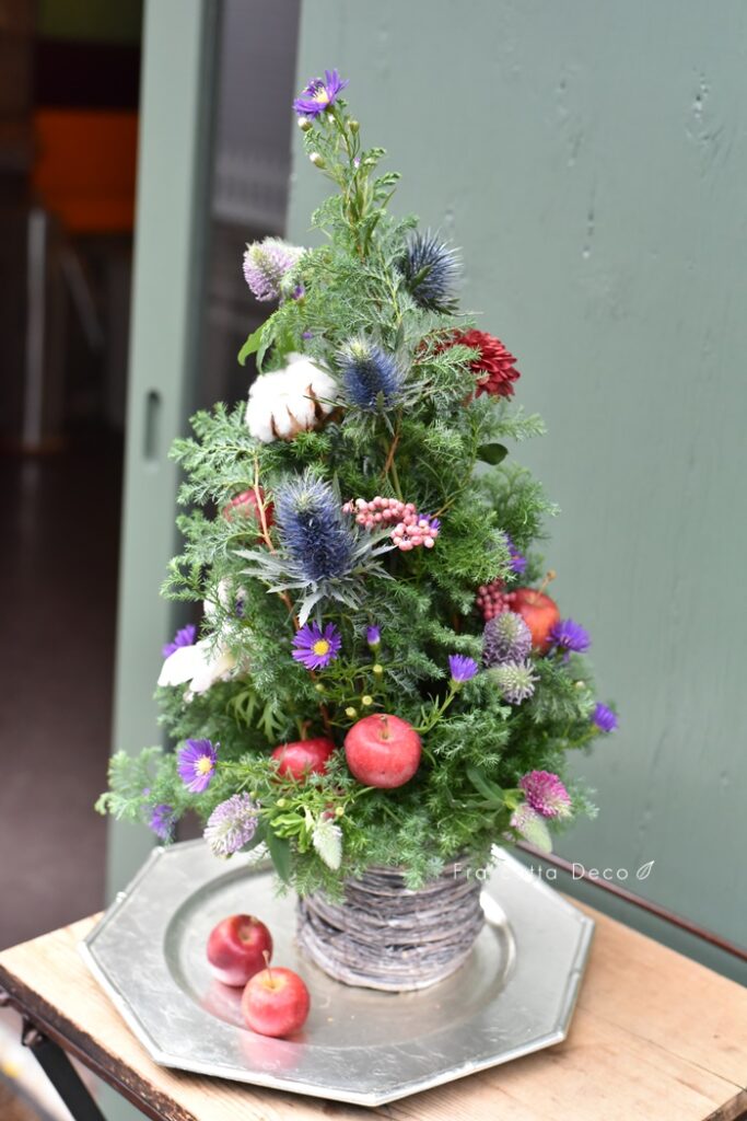 12月のレッスンは手作りクリスマスツリー