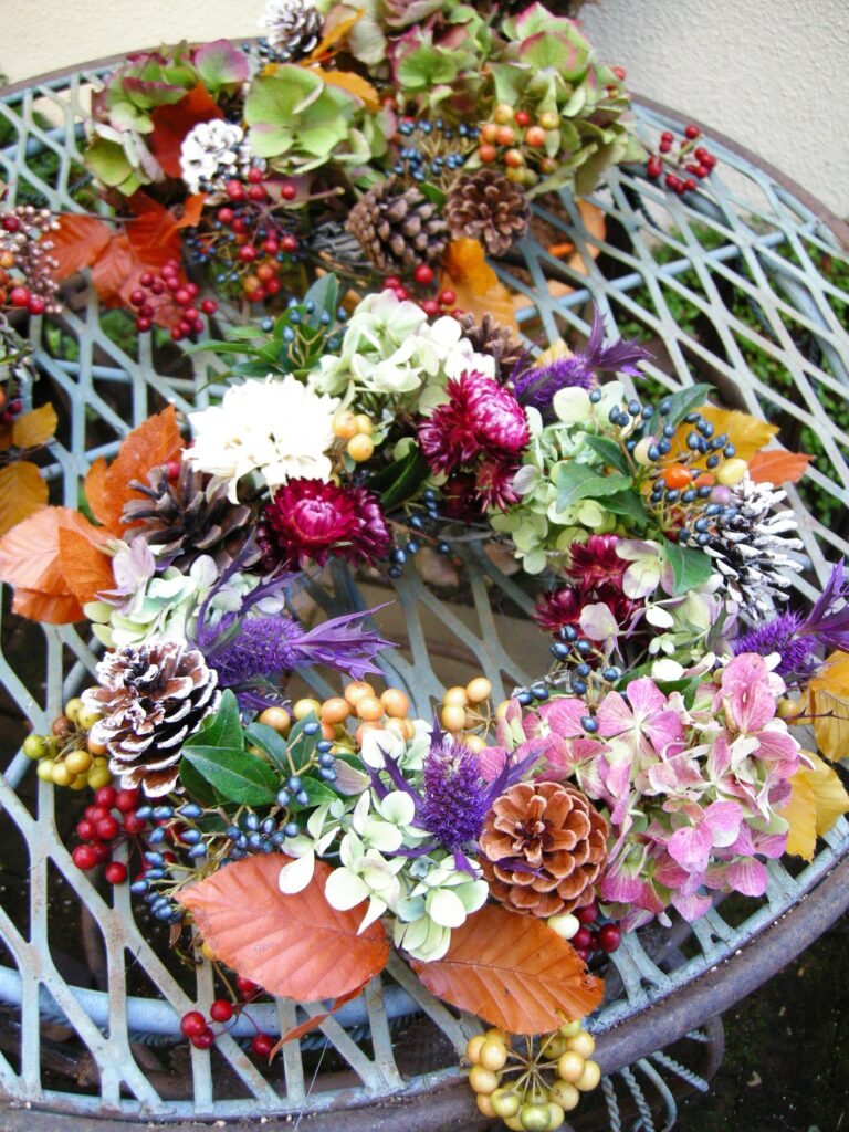 【単発】アキイロ紫陽花のリースレッスンをやります