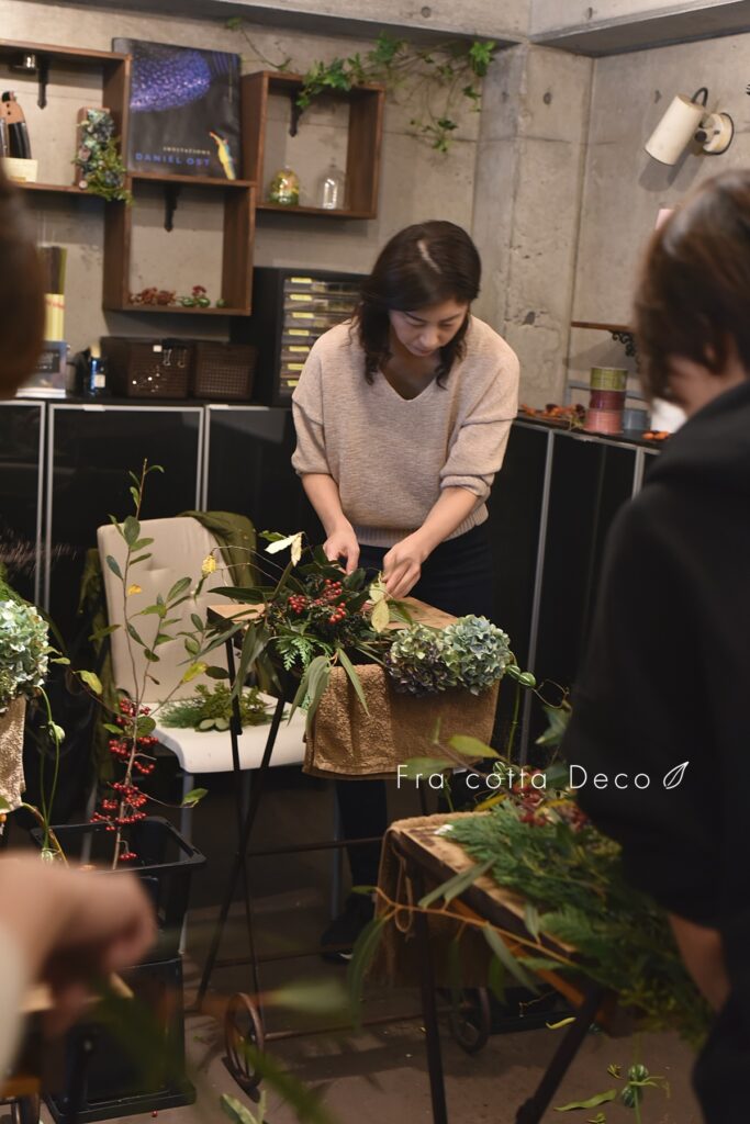 11月【季節のレッスン】壁掛けスワッグ　開催　
