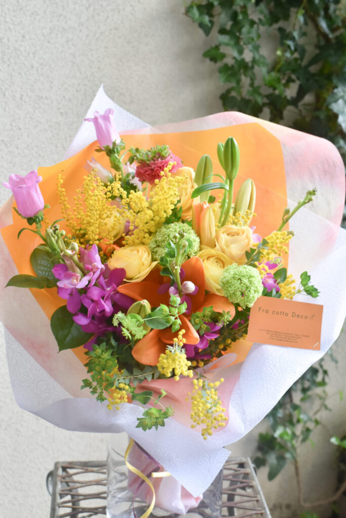 退職や昇進のお花